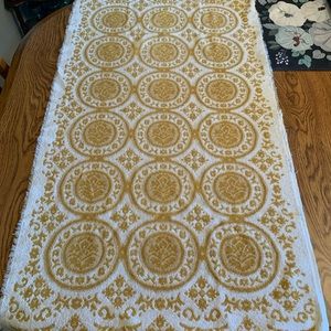 VINTAGE Martex All Cotton Medallion Towel Mustard/White